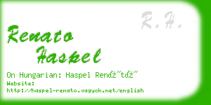 renato haspel business card